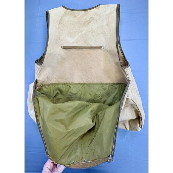 Vintage Carhartt Hunting Vest Brown Duck Game Pouches Men’s XL - Picture 6 of 10